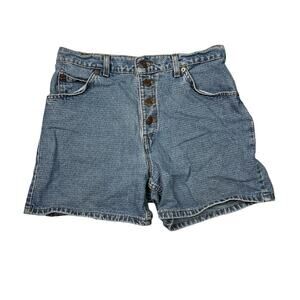 Levi’s VTG 90s 950 Relaxed Fit High Rise Denim Jean Shorts Striped USA 10 Reg